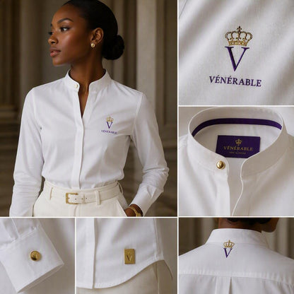 Chemise Signature VÉNÉRABLE – Blanc Royal,