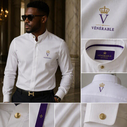 Chemise Signature VÉNÉRABLE – Blanc Royal,