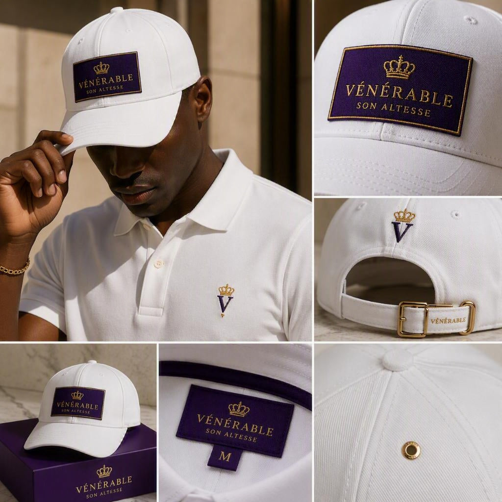 Casquette Signature VÉNÉRABLE – Blanc Impérial